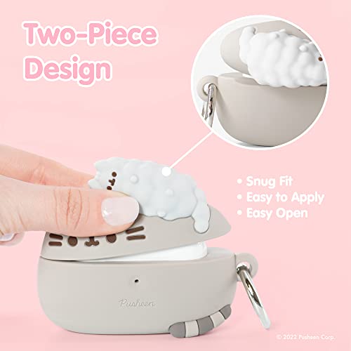iFace x Pusheen The Cat [ Compatible with AirPods Pro ] Cute Case - Silicone Protective Cover [Carabiner Clip Included] [Wireless Charging Compatible] - Pusheen & Stormy - Image 5