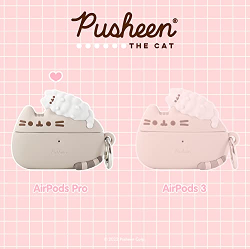 iFace x Pusheen The Cat [ Compatible with AirPods Pro ] Cute Case - Silicone Protective Cover [Carabiner Clip Included] [Wireless Charging Compatible] - Pusheen & Stormy - Image 2