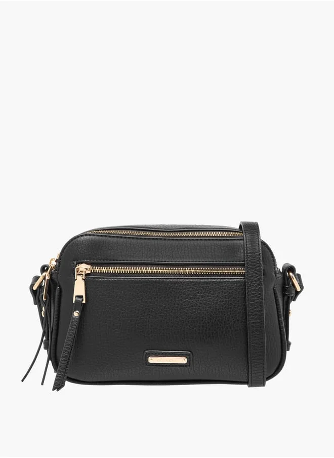 سيليست Women Textured Crossbody Bag with Zip Closure and Adjustable Strap