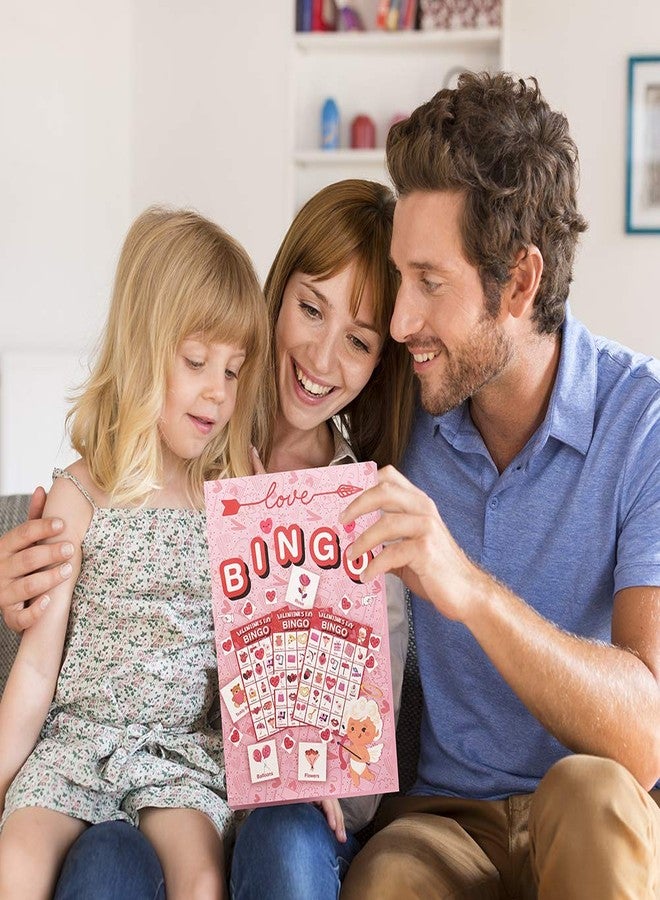 V-Opitos Valentines Day Bingo Game Card for Kids/Adults, 32 Players - Valentine Game for Family/School Classroom/Large Group, Valentine Party Favor for Boy/Girl - Image 4
