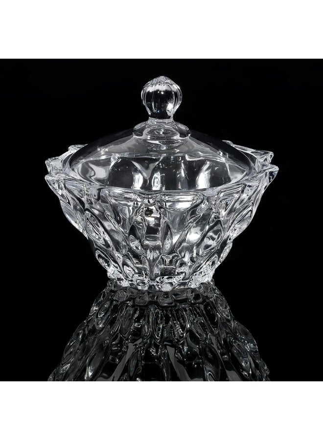 Elegant, versatile glass dish for serving dates and nuts. - Image 3