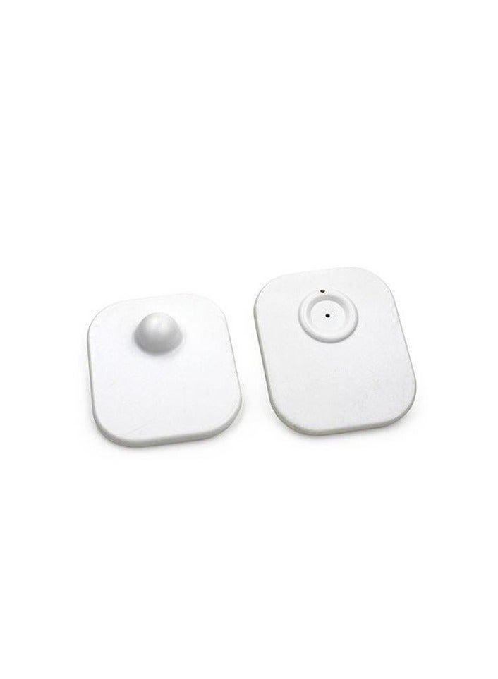 1000 pcs Supermarket clothing anti-theft square tag/white color only normal lock/8.2MHZ/RF/ with 16mm length pin - Image 1