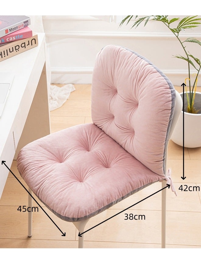 Aikenn Chair Cushion Plush High Back Rocking Chair Cushion Office Chair Cushion Seat Cushion With Back Support Removable Relax Lazy Buttocks,For Indoor Room Office And Kitchen,Light Pink - Image 2
