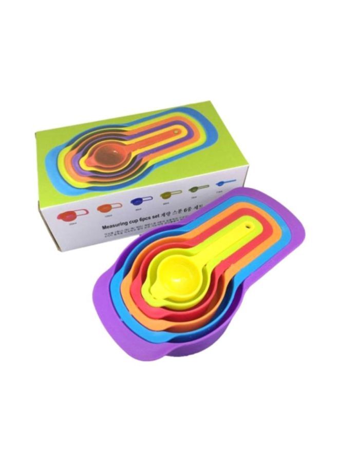 NIBEMINENT 6-Piece Measuring Spoon Cups Set Blue/Green/Red  - Image 2
