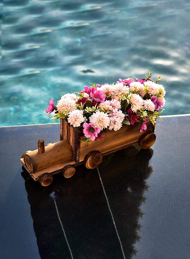 HOME TASTE Hometaste Car Succulent Plant Pots Wooden Flower Pot Succulent Plant Pot Garden Flowers Vase- Cute Car Planter For Plants Flower Cactus, Home Decor Gift (Style_2)