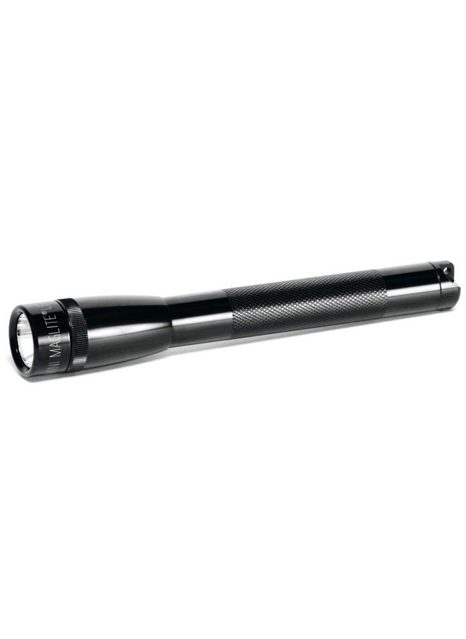 MAGLITE MagLite Mini LED PRO Flashlight - Ultra Bright 332 Lumens, Adjustable Beam, Water-Resistant IPX4, Shock Resistant, 2 Power Modes, Includes 2 AA Premium Alkaline Batteries - (Holster Pack, Black) 
