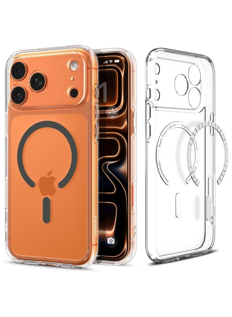 Spigen غطاء حماية Ultra Hybrid MagFit لجهاز iPhone 17 PRO مع MagSafe (2025) - شفاف جرافيت - Image 1