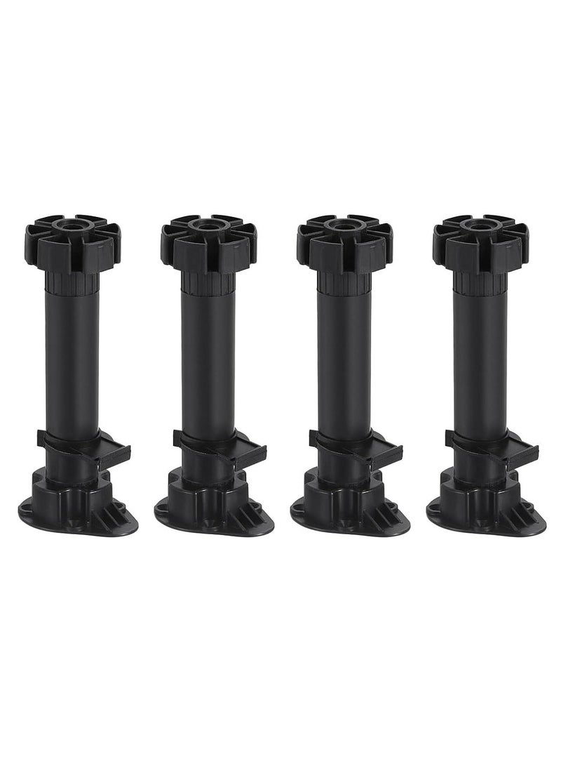 RACO RACO PVC Adjustable Sofa Leg Furniture Leveling Foot, Thin Legs Leveler Support Frame for Bed Sofa Coffee Table Bathroom Cabinet Set of 4  - Image 1