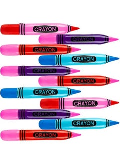ArtCreativity Crayon Inflates Set Of 12 Inflatable Crayons In Vibrant Colors Decorations For Art Themed Parties 22 Inch Long Crayon Balloons Fun Pretend Play Accessories 4 Colors  - Image 2