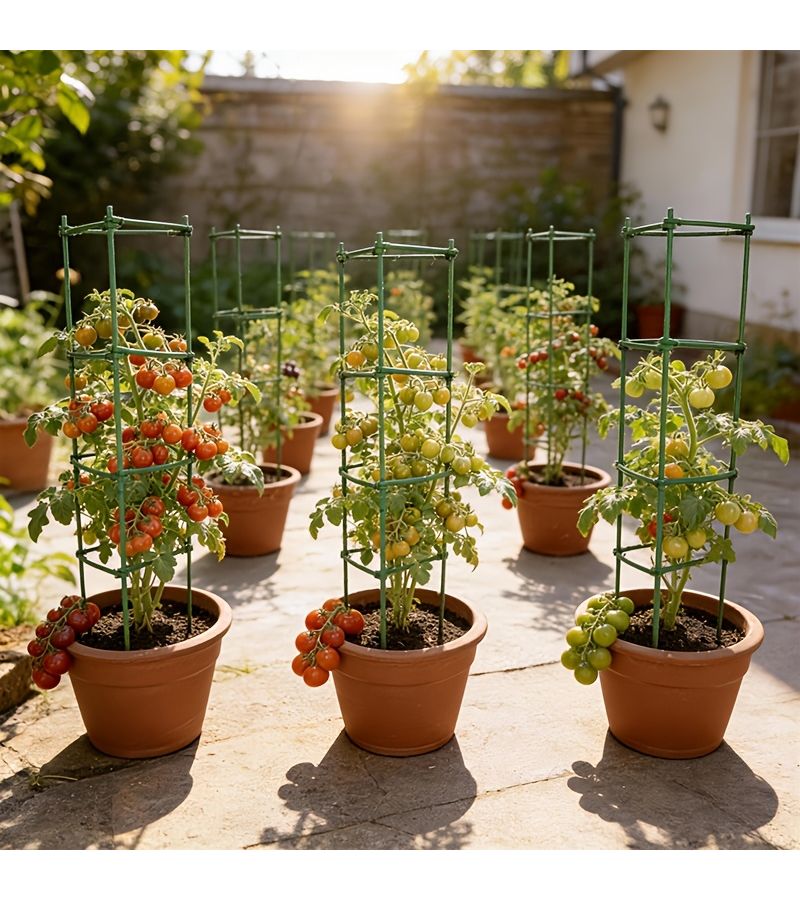 Durable Metal Climbing Plant Trellis 11 Inch Wide 472 Inch Tall Support for Tomato Grape Cucumber Passion Fruit Vine Indoor Outdoor Potted Greenhouse Gardening - Image 5