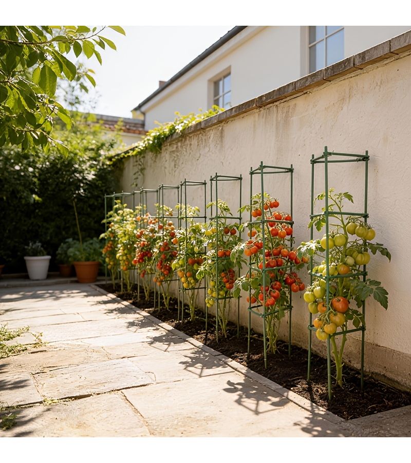 Durable Metal Climbing Plant Trellis 11 Inch Wide 472 Inch Tall Support for Tomato Grape Cucumber Passion Fruit Vine Indoor Outdoor Potted Greenhouse Gardening - Image 1