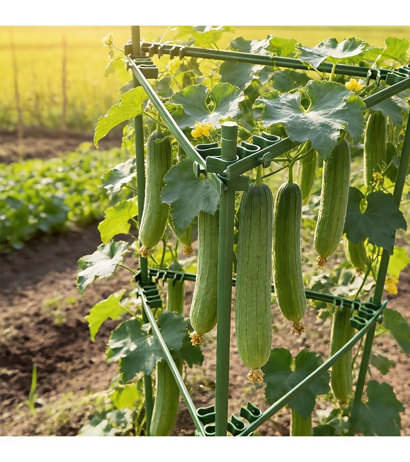 Durable Metal Climbing Plant Trellis 11 Inch Wide 472 Inch Tall Support for Tomato Grape Cucumber Passion Fruit Vine Indoor Outdoor Potted Greenhouse Gardening - Image 4