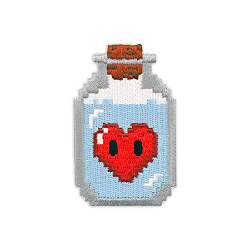 Winks For Days 8-Bit Love Potion Embroidered Iron-On Patch - Image 1