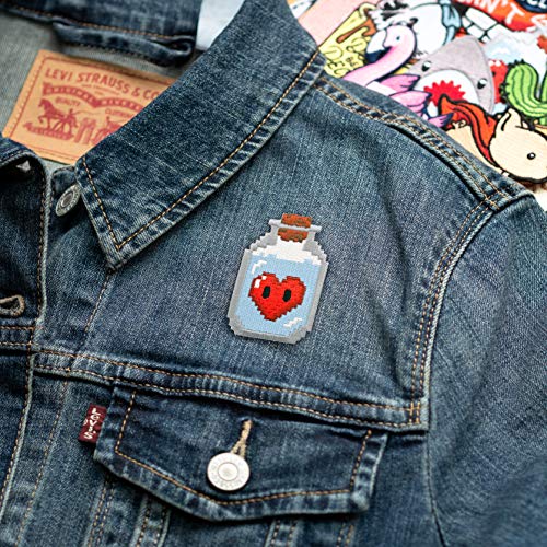 Winks For Days 8-Bit Love Potion Embroidered Iron-On Patch - Image 2