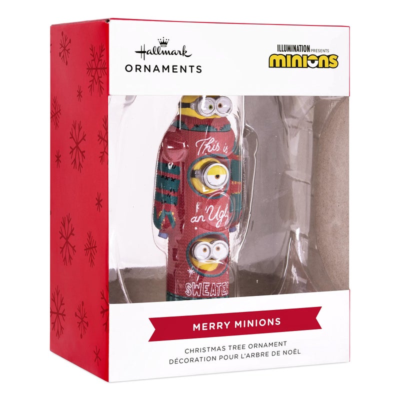 Hallmark Hallmark Minions: The Rise of Gru  Bob  Kevin  and Stuart The Minions in Ugly Christmas Sweater Christmas Ornament - Image 3