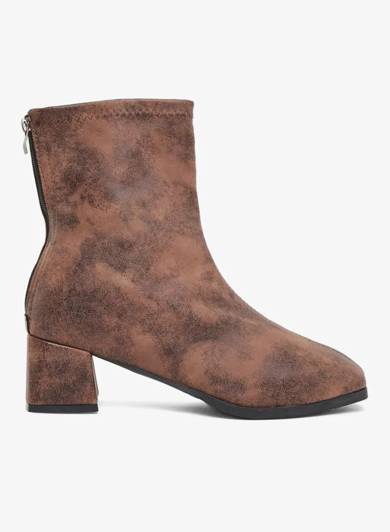 Take Two Women Brown Block Heel Ankle Boots