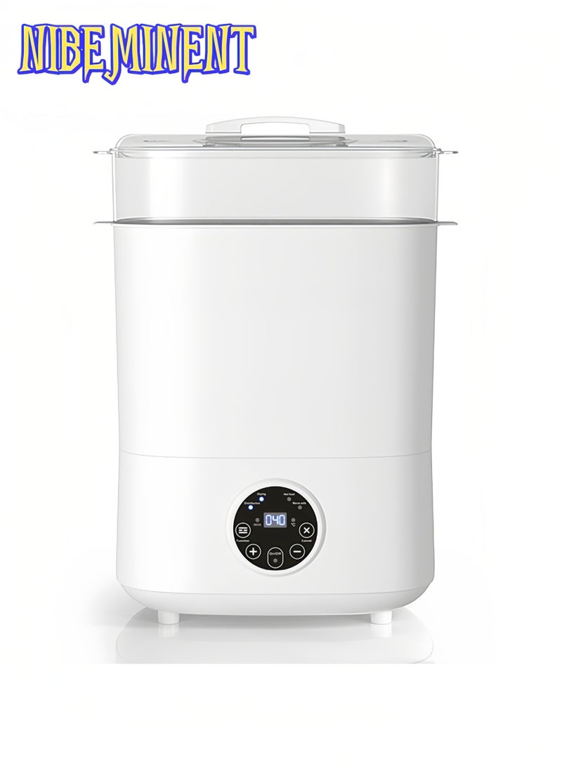NIBEMINENT Baby Bottle Sterilizer and Dryer, 5-in-1 Large Capacity Bottle Sanitizer and Dryer, 2 Layers Compact Baby Bottle Electric Steam Sterilizer and Dryer for Baby Bottles, Pacifiers, Pump Parts - Image 1