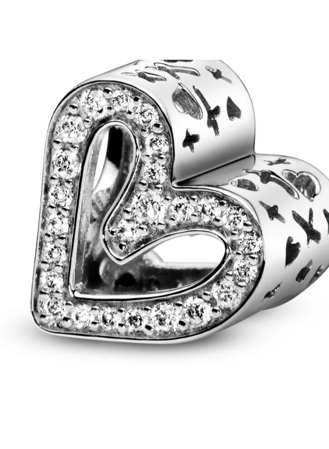 PANDORA Sparkling Freehand Heart Charm - Image 1