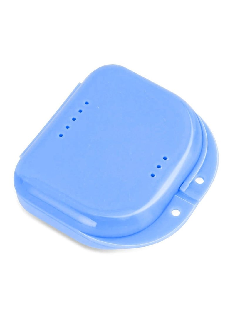 Oasisgalore Orthodontic Retainer Case with Vent Holes, Hinged Lid Denture, Mouthguard Container. - Image 1