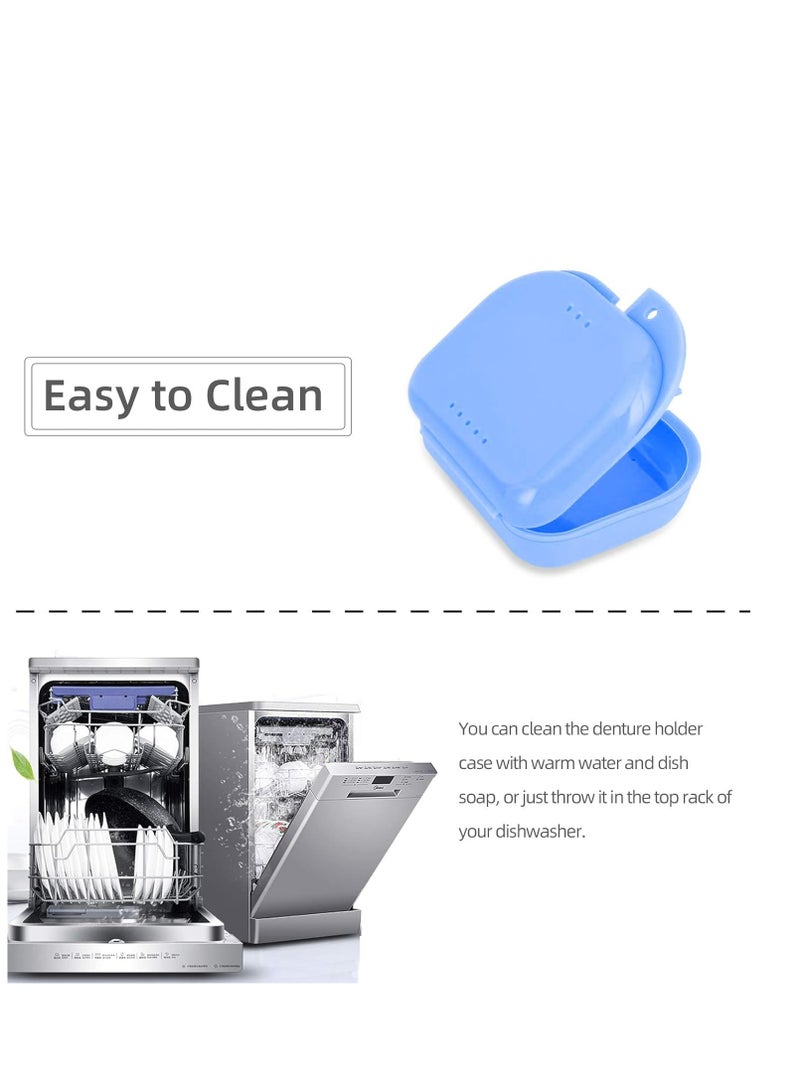 Oasisgalore Orthodontic Retainer Case with Vent Holes, Hinged Lid Denture, Mouthguard Container. - Image 4