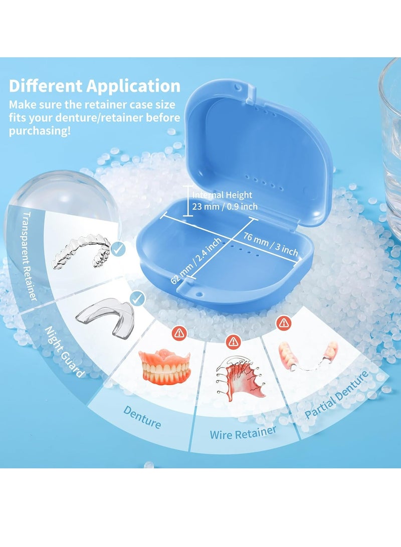 Oasisgalore Orthodontic Retainer Case with Vent Holes, Hinged Lid Denture, Mouthguard Container. - Image 5