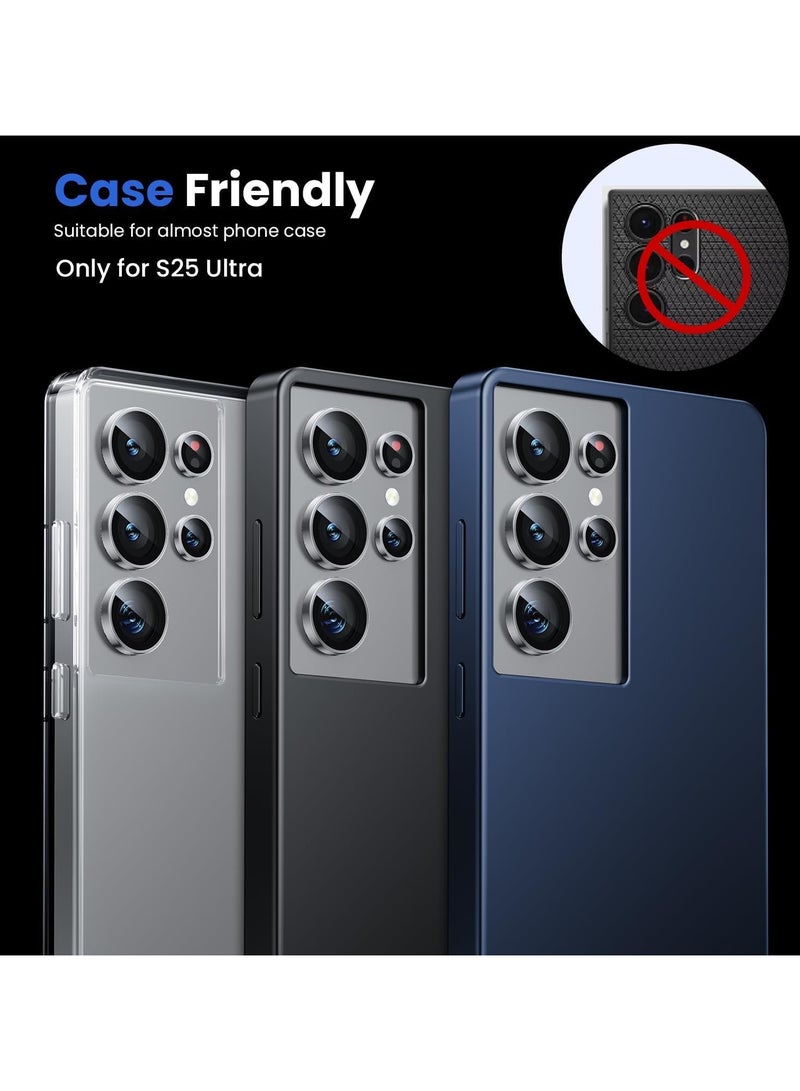 إكس ليفيل X-LEVEL AR-Spotlight Series For Samsung Galaxy S25 Ultra Tempered Glass Lens Protector Camera Lens Film - Silver - Image 5