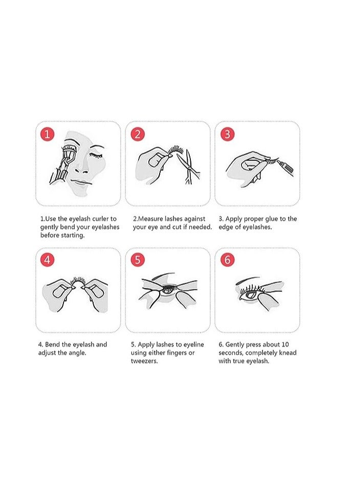 ORiTi False Eyelashes, 5 Pairs 3D Natural Fluffy false Lashes, Hand-made Dramatic Thick Crossed Cluster false Eye Lashes,Reusable Soft Long Lashes Pack for Makeup (G803) - Image 3