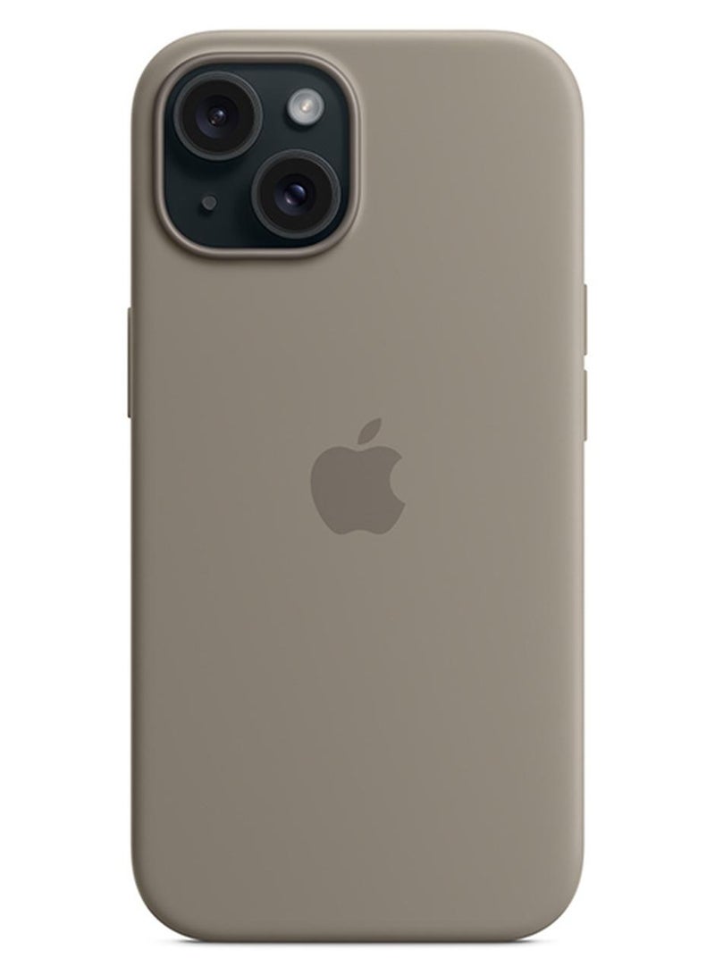 ابل  غطاء سيليكون لهاتف iPhone 15 مع MagSafe - - Image 1