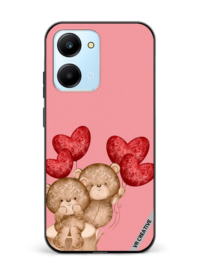 VR CREATIVE Protective Case Cover For Honor Play7T Bear Love Design Multicolour - Image 1