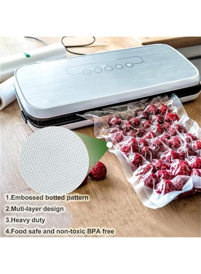 FYLX Vacuum Sealing BagFood Vacuum Sealing BagFood Sealing RollWithout BPAVery Suitable for Vacuum Storage and Meal Preparation 2 Rolls20x500 cm 28x500 cm) - Image 4