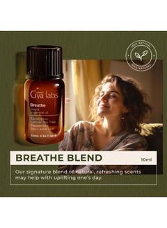 Gya Labs Breathe Essential Oil Blends - 100% Therapeutic Grade Breathe Easy Essential Oils from Eucalyptus, Peppermint Oil and More, for Sinus Relief, Humidifier Cleaner & Congestion (10ml) - pzsku/Z83B9478CCBCA2402B796Z/45/_/1739961792/7062ff84-d8cc-4365-9118-9aa91101116b