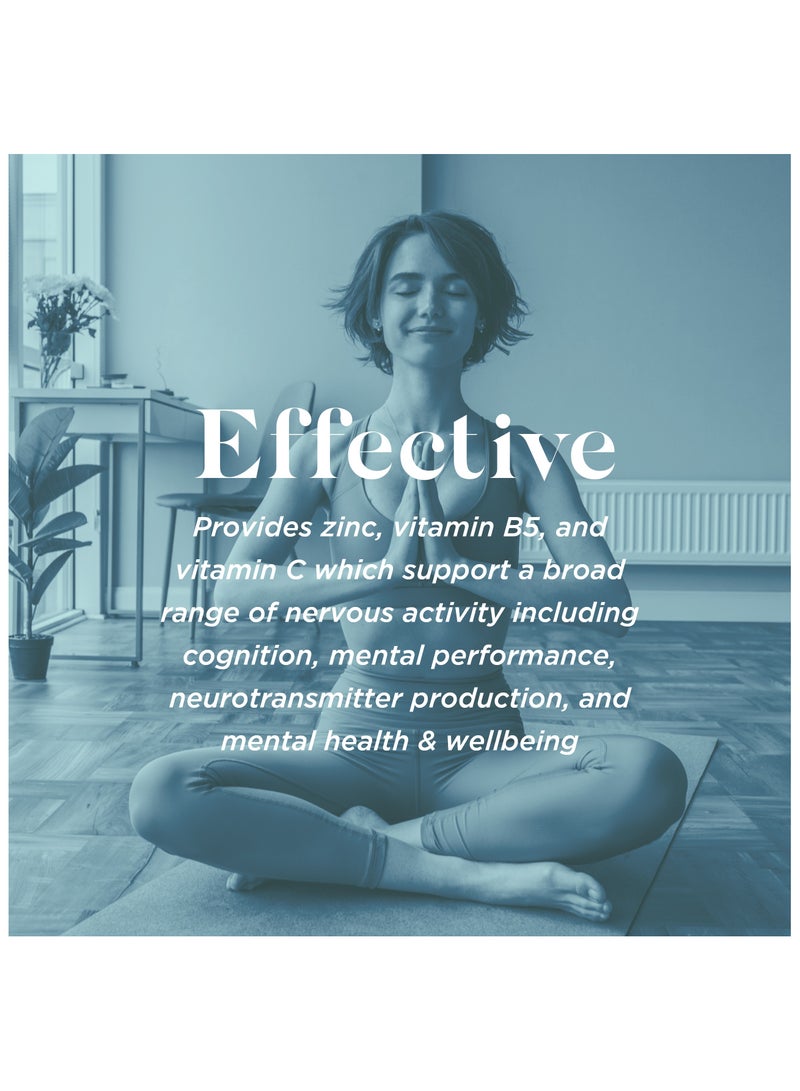 Biocare Neuro Complex Zinc And Vitamin B5 For Cognition And Mental Performance with Phospholipids, Rosemary & Saffron, 60 Vegetable Capsules Food Supplement - Image 5