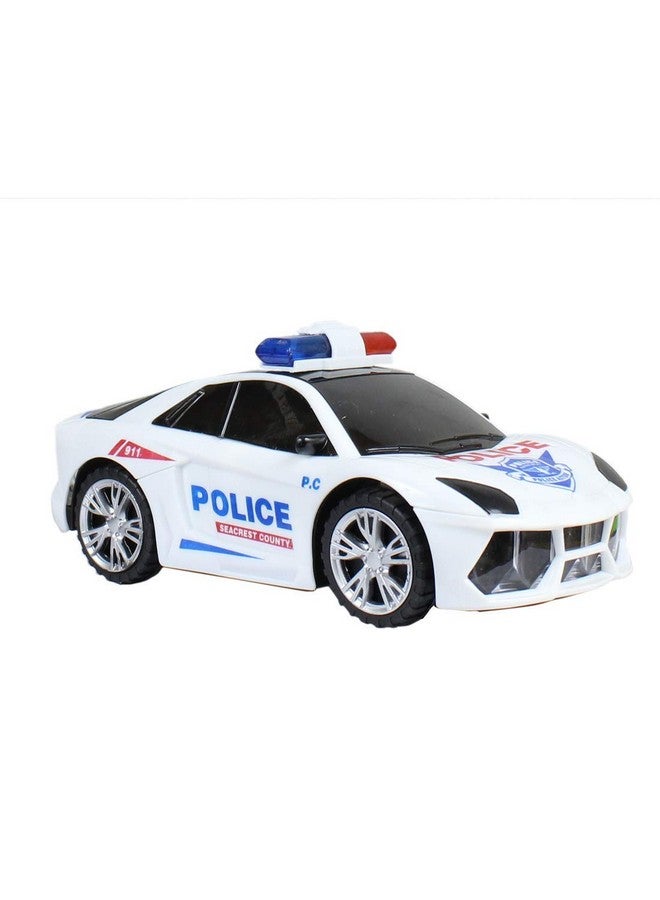 New Pinch Bump and Go 3D Lights Police Car with Sound and Revolving Wheels - (Multicolor) for Boys & Girls Best Birthday Return Gift for Kids - Image 1