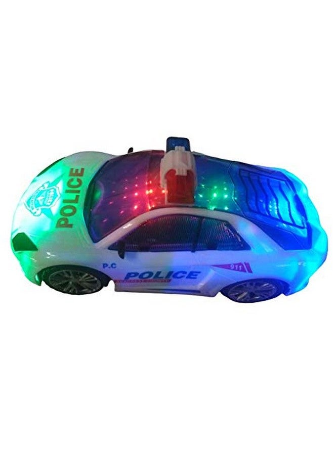 New Pinch Bump and Go 3D Lights Police Car with Sound and Revolving Wheels - (Multicolor) for Boys & Girls Best Birthday Return Gift for Kids - Image 2