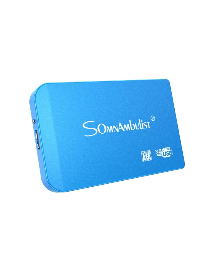2.5-inch SATA Serial Hard Disk Box Supports 2TB Hard Disk Screw-free Installation USB2.0 External Mobile Hard Disk Box-Color:YD04 Blue Mobile Hard Disk Box