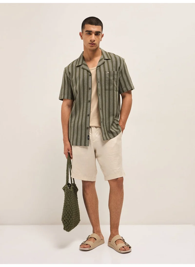 THE BEAR HOUSE Men’s Shirt Casual & Party Wear | Comfortable Sleeve Shirt with Classic Collar, Button Closure & Versatile Stylish Look