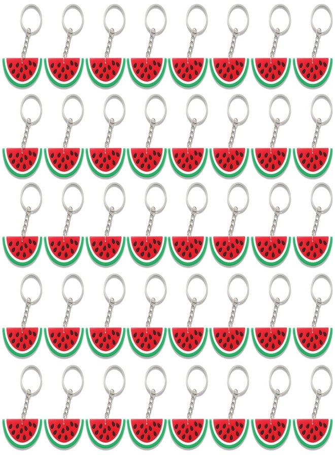CiciBear 40 Pack Watermelon Themed Keychains for Guests, Summer Party, Baby Shower, School Party, Kids Birthday - Image 1