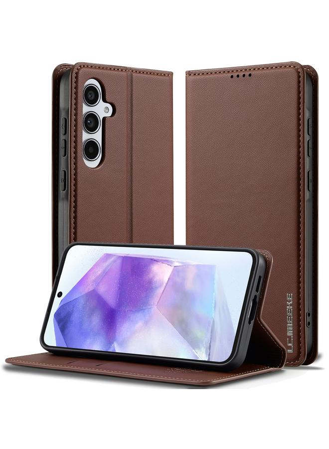 LC.IMEEKE Case For Samsung Galaxy A35 5G L1 Series Frosted Fine Texture PU Phone Case - Image 1