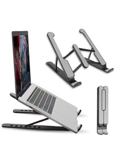 0 تي أوه وان تيك حامل محمول 6 سرعة قابل للتعديل ABS سيليكون قابل للطي حامل محمول 10-15.6 قدم محمول أسود  - Image 1