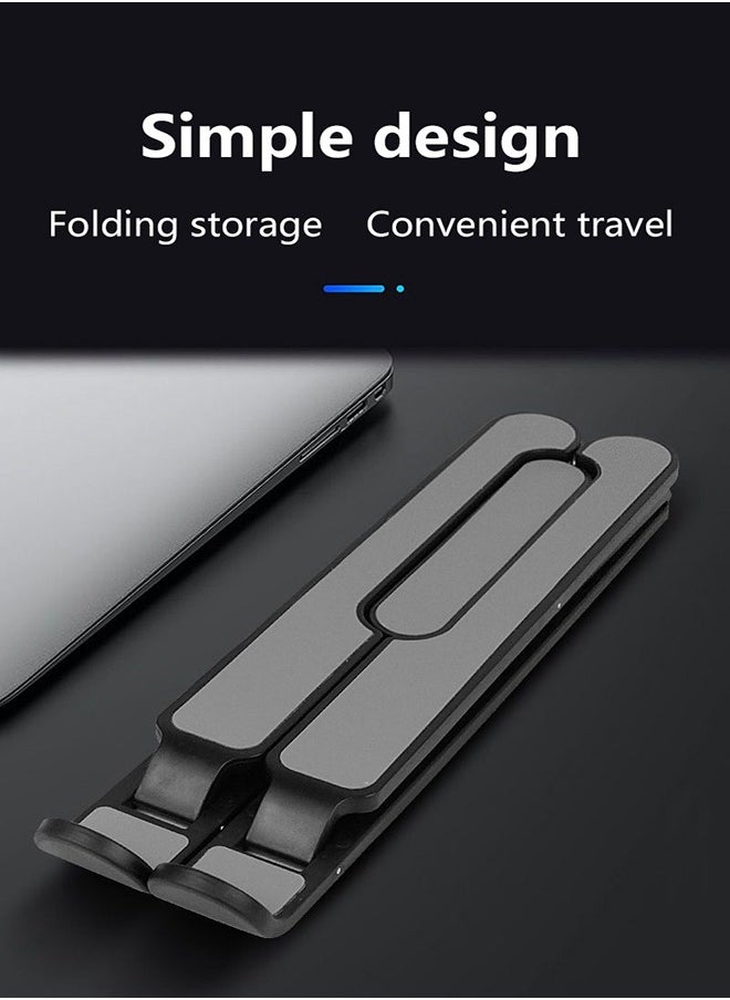 0TO1 TECH Laptop Stand 6-Speed Adjustable ABS Silicone Foldable Portable Laptop Stand for 10-15.6 ft Laptop Black  - Image 2