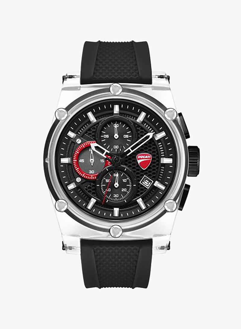Ducati DT010 Interchangeable Silicone Straps Chronograph Watch Set for Men, 56mm - Image 2