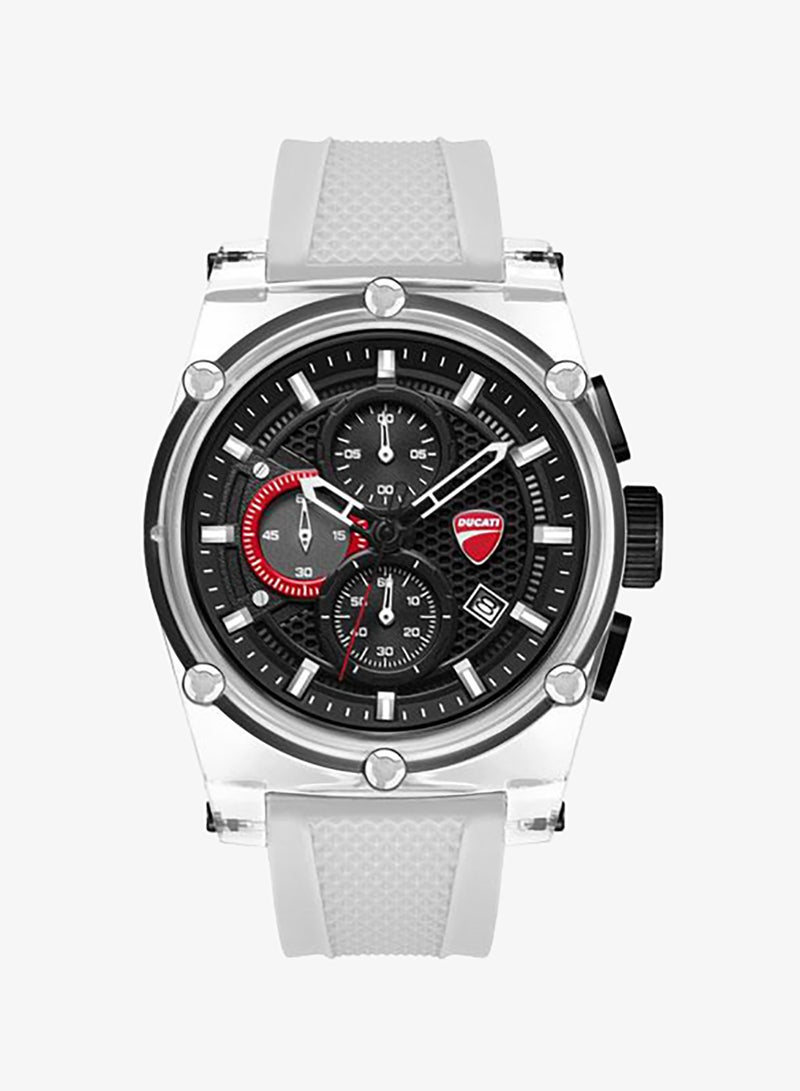Ducati DT010 Interchangeable Silicone Straps Chronograph Watch Set for Men, 56mm - Image 1
