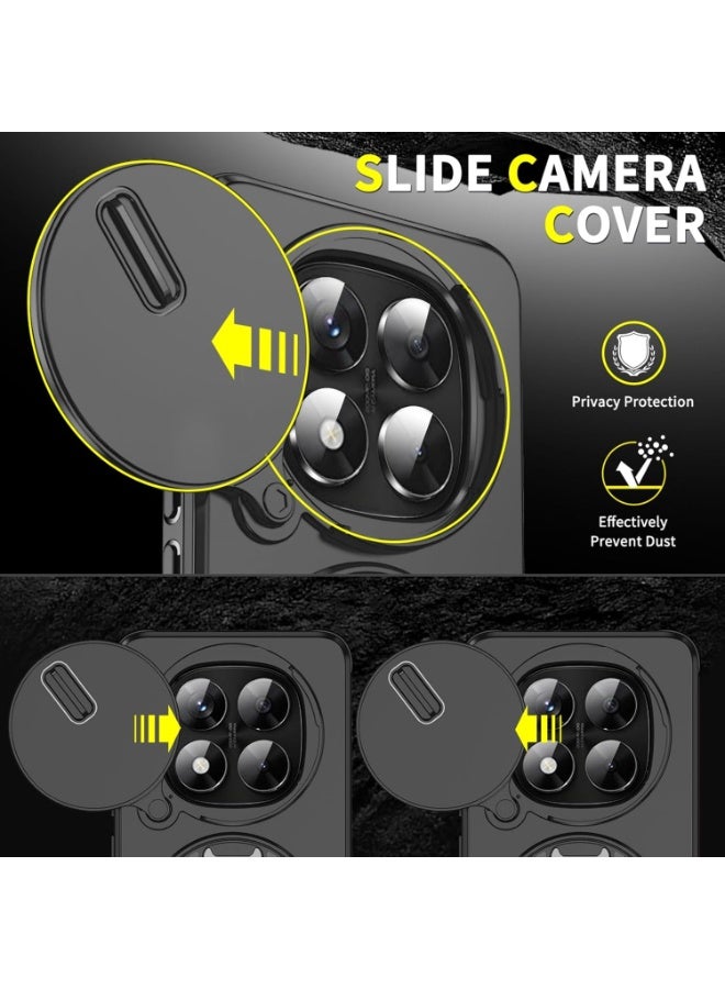 CHEROSIN Phone Case for Xiaomi Redmi Note 15 Pro 5G with Camera Cover Protection,Support Magnetic Car Holder,Shockproof Phone Cover with 360 Degree Invisible Ring Holder - Image 2