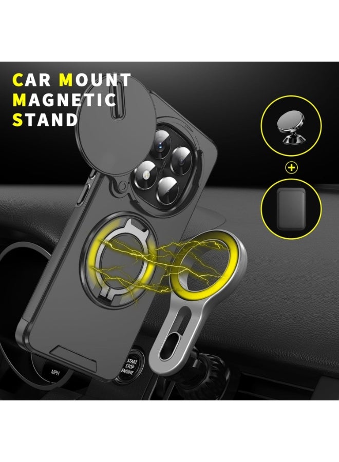 CHEROSIN Phone Case for Xiaomi Redmi Note 15 Pro 5G with Camera Cover Protection,Support Magnetic Car Holder,Shockproof Phone Cover with 360 Degree Invisible Ring Holder - Image 3