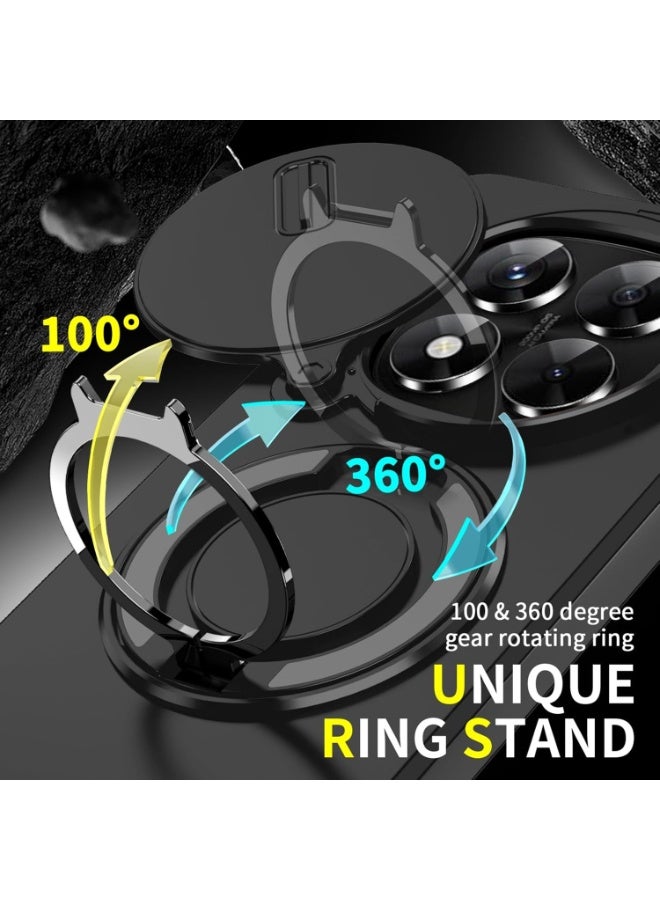 CHEROSIN Phone Case for Xiaomi Redmi Note 15 Pro 5G with Camera Cover Protection,Support Magnetic Car Holder,Shockproof Phone Cover with 360 Degree Invisible Ring Holder - Image 4