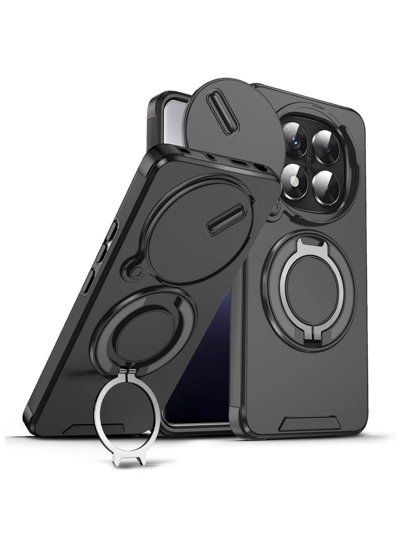 CHEROSIN Phone Case for Xiaomi Redmi Note 15 Pro 5G with Camera Cover Protection,Support Magnetic Car Holder,Shockproof Phone Cover with 360 Degree Invisible Ring Holder - Image 1