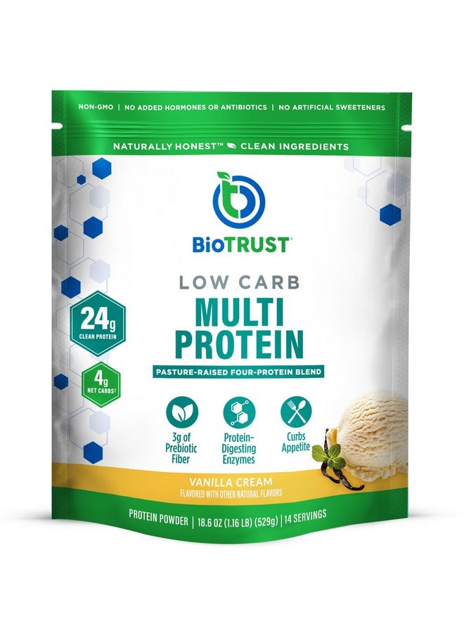 BioTrust BioTrust Low Carb Protein Powder - Natural and Delicious Whey & Casein Blend from Grass-Fed Hormone Free Cows - Non GMO, Soy Free, Gluten Free, Hormone Free (Vanilla)  - Image 1