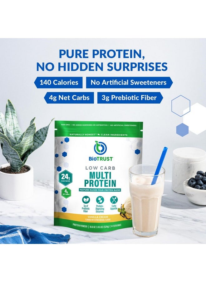 BioTrust BioTrust Low Carb Protein Powder - Natural and Delicious Whey & Casein Blend from Grass-Fed Hormone Free Cows - Non GMO, Soy Free, Gluten Free, Hormone Free (Vanilla)  - Image 2