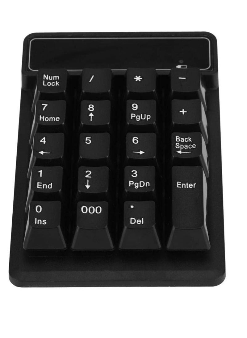 Excefore - Bluetooth Numeric Keypad, Wireless 19-Keys Number pad, Portable Mini Accounting Multi-Function Number Keypad, with 10m Transmission Distance and 10 Million Clicks, for Laptop, Notebook Tablet - Image 1