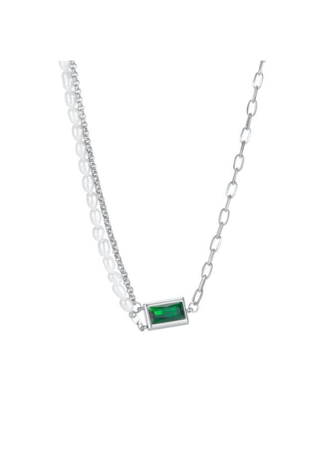 Lee Cooper - Lee Cooper Women's Stainless Steel Silver Plating Necklace - LC.N.01226.370, 420+60mm, No Gemstone - Image 1